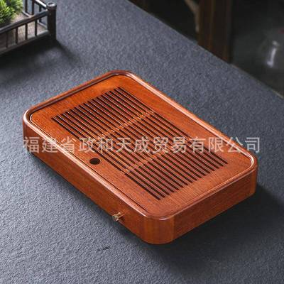 花梨木实木茶盘家用干泡台小茶台海储水排水双用黑檀木茶台茶海