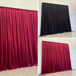 新品加厚荷兰绒布背景布丝绒天鹅绒婚礼布幔婚庆舞台幕布艺纱幔