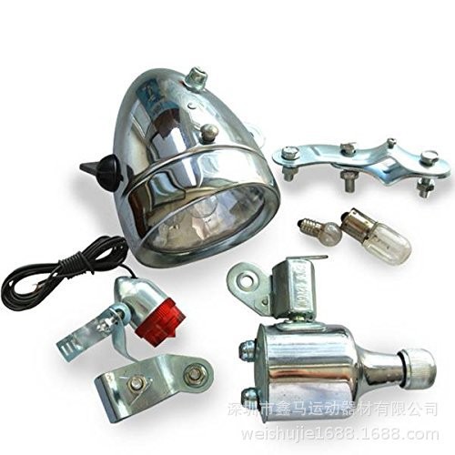 复古山地车摩擦发电前灯12V6W