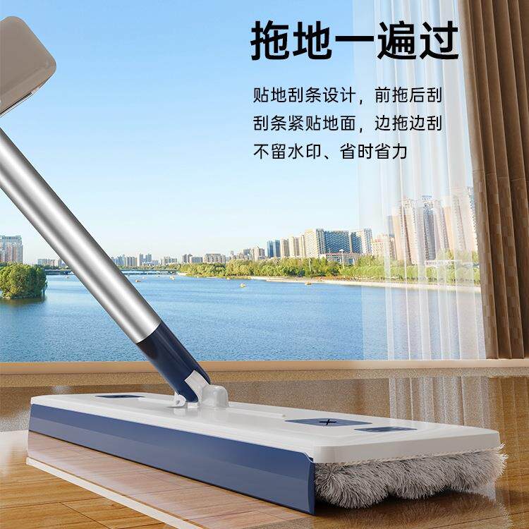免手洗懒人平板拖把家用一拖净2024新款托地拖布墩布无水痕印