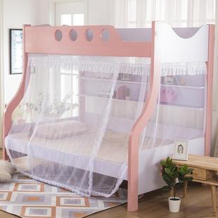 9WOR子母床蚊帐1.5米下铺1.2米上下床铺双层床学生儿童魔术贴书