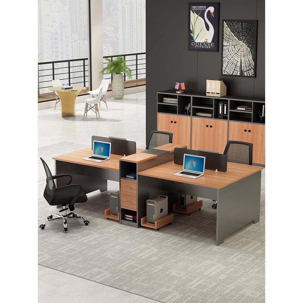 职员办公桌简约现代2/4/6人员工桌屏风卡座办公室桌椅子组合家具