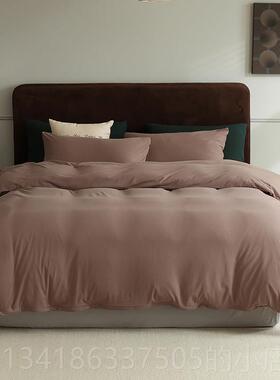 正品A.类柔软针织棉奶/鹅黄色罩床笠单 裸睡被天竺全棉18床四件套