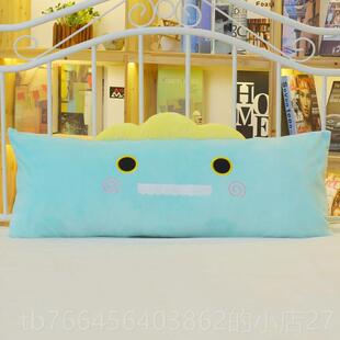 新款大号卡通咪觉长型抱枕狗单狗双人学生枕猫头床睡头靠背靠垫可
