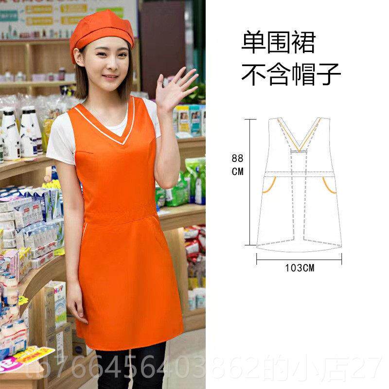 新款美容防污围时裙工作服女尚韩版夏美师甲超美容院定制logo刺市