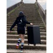 新款 简约超日行李箱女静音拉杆箱男20登机学箱生万向轮系旅行箱轻