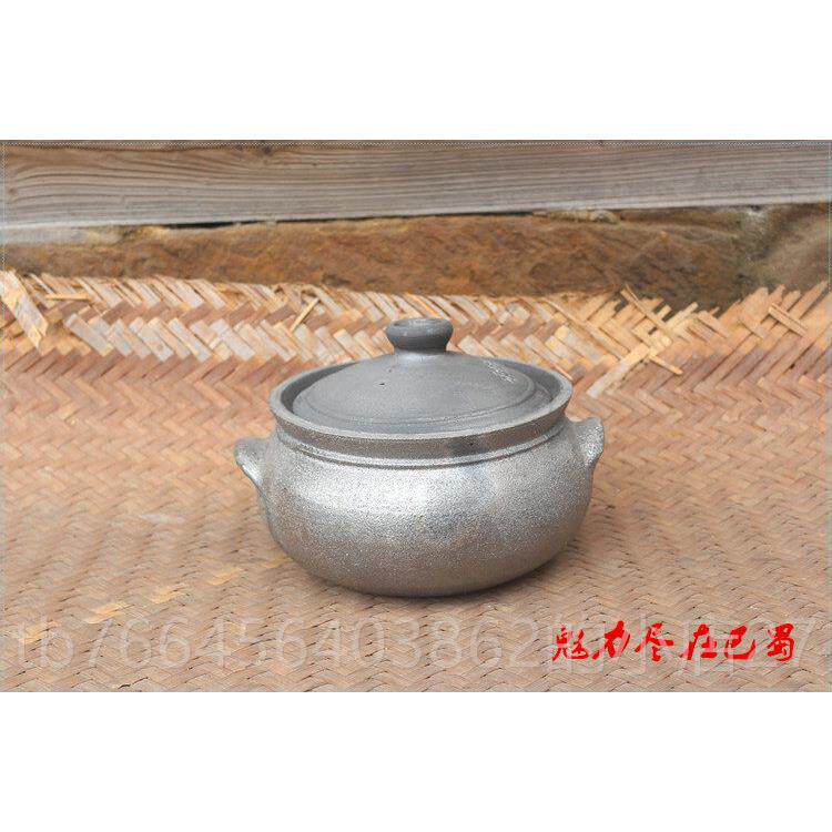 新款荥黑砂锅汤大土陶锅 泥锅 酒店用大炖锅 瓦煲罐经小号沙锅 石