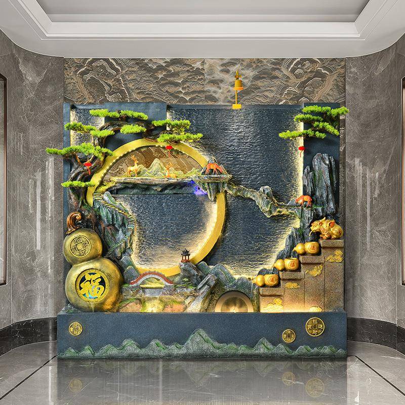 型大摆地UGO落假山流水件