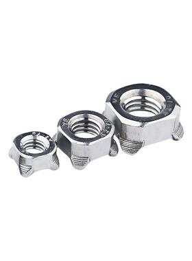 D2IN9东明304不锈钢四方焊接螺母方形脚点焊螺丝帽M4M5MZFJ趴6M8M