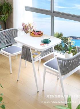 阳台椅组合小户型AZE椅约休闲藤桌椅迷简你小茶桌三件套一桌桌二