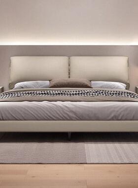 意极简朵床现代简耳室约1米8双人式主ZFO卧大床软包储物婚床