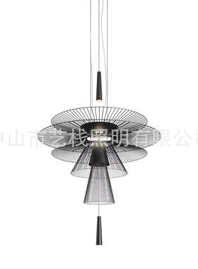 线飞碟雕吊灯型48252，几何造塑设铁计吊灯