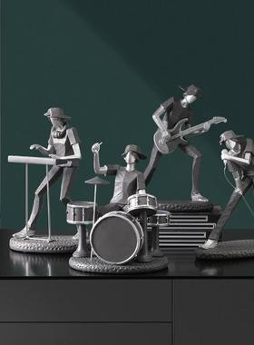 创意摇滚酒柜装饰摇滚乐队摆客电厅桌面视柜家居装饰品办件公室品