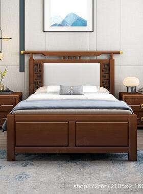 新中米式实木床1.2米单米人床儿童.床151.8双人床FAK经济民宿床家