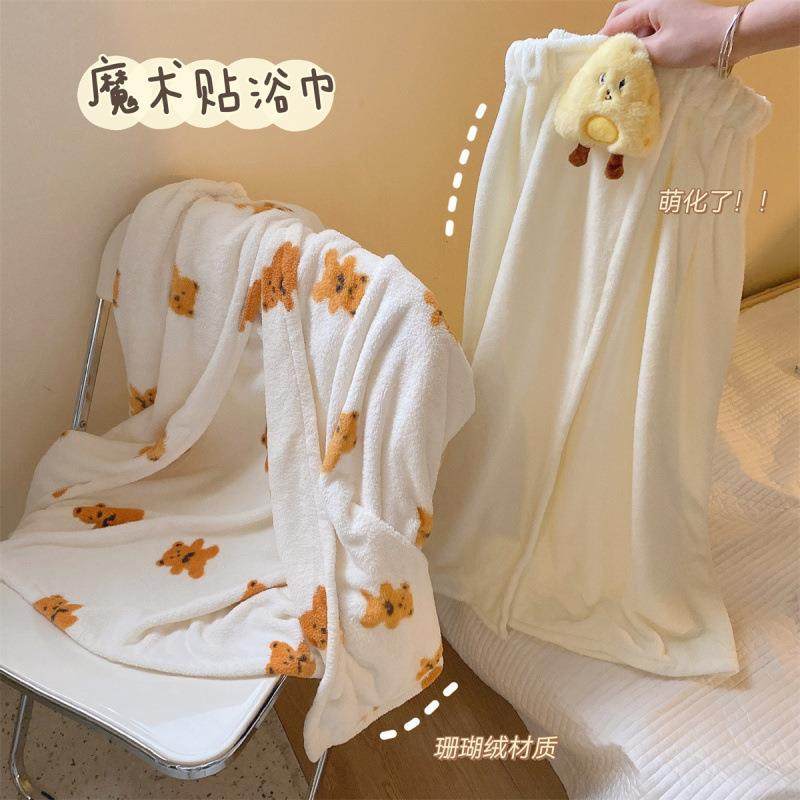 巾女夏季Z3pjEsd5可用吸水速干可穿可爱裹浴袍裹巾大人毛巾三浴家