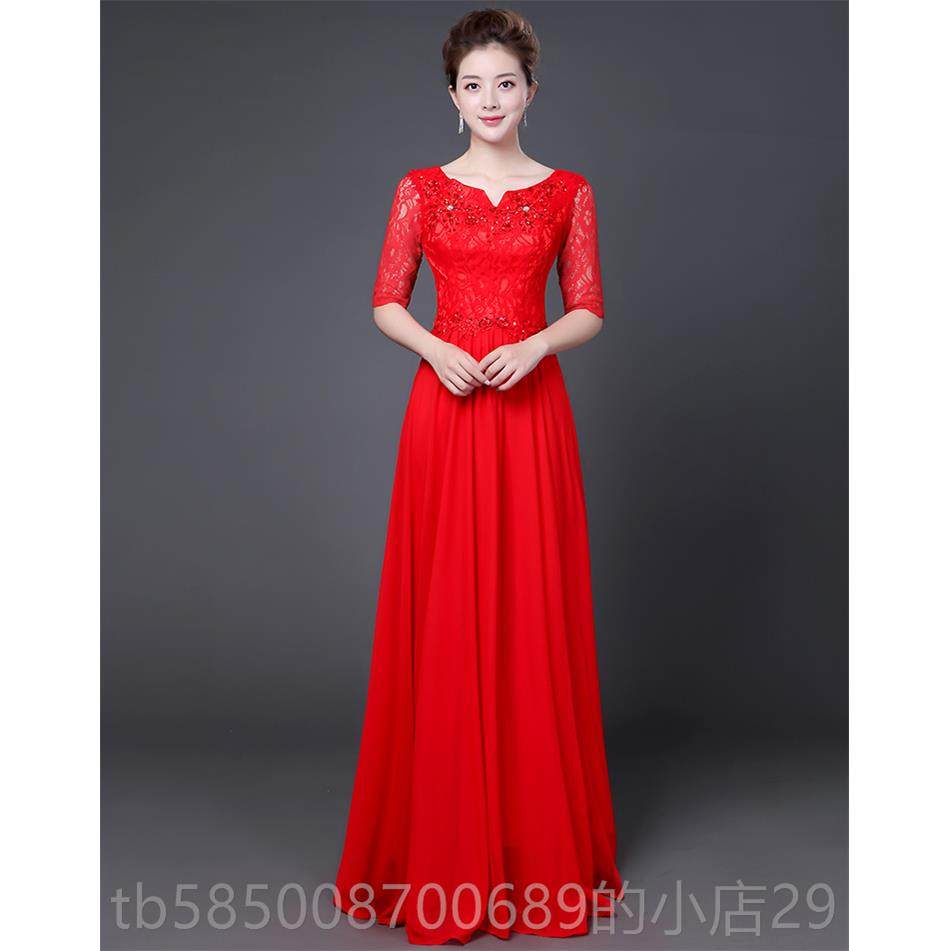 新款新合唱服裙 修身演出服合唱舞台表演服 指款挥晚大礼服长款长