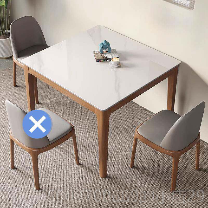 新款实型木房板餐桌家用小户公寓出租四方桌正岩方形吃饭打牌小方