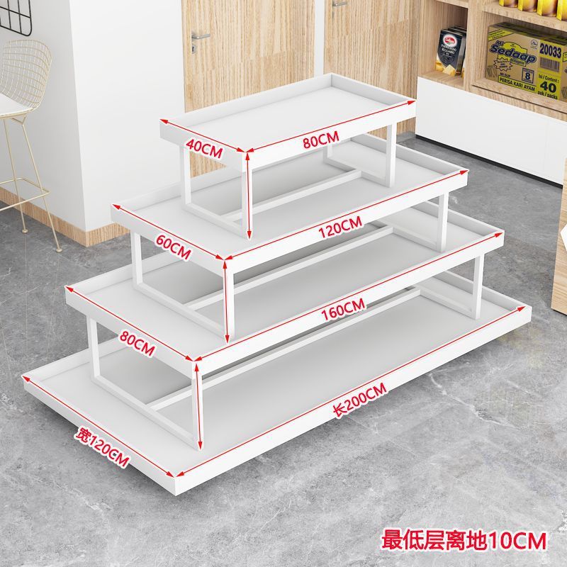 中岛台展示台中岛架流水台超市组合四层货架展示架中岛柜展示柜