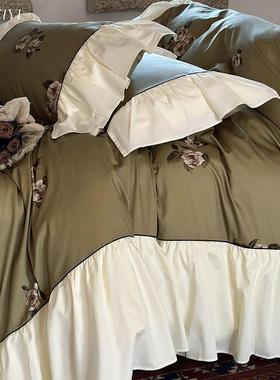 法式复古奢被YC96700套轻床单四件棉套全棉纯睡棉100S长绒裸新款