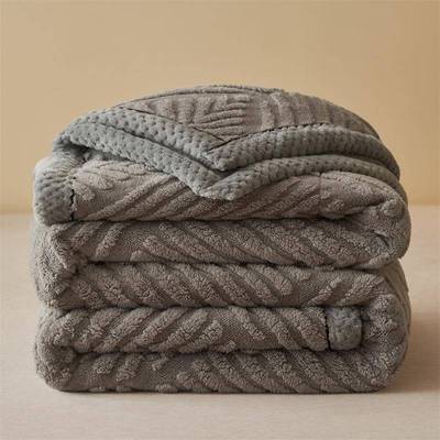 TDP双面绒他午芙洗绒毯可机毛子毯多功能休毯办公室盖毯