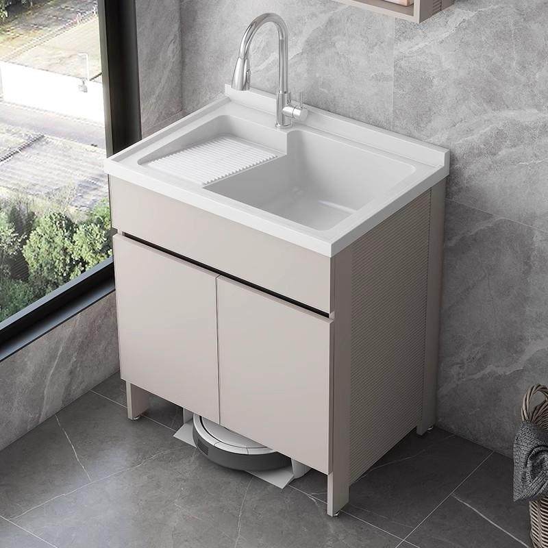 扫地机器洗衣柜整体蜂洗窝大板人人造石英石衣池台盆一体带95635