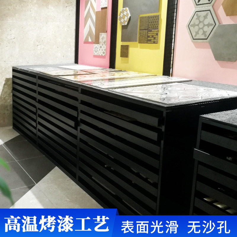 瓷砖木地板抽屉式展具抽拉样品石材多动能立式展架陶瓷落地式展架