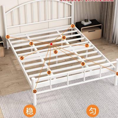 铁艺床现代简家用18双米人床1.5m宿舍出.租房约经济型单人985铁架