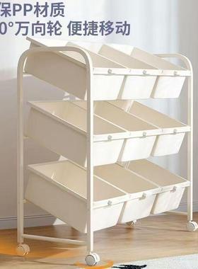 玩具GEB收纳置物架儿童书报架用宝家宝物画书本落地绘储架子移动