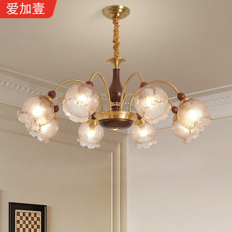 2026新款中古风客厅铜色吊灯