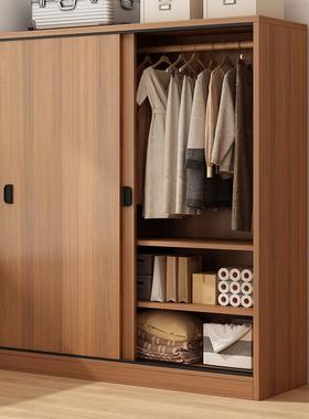 简柜易衣家用卧室小储户型组装物a76434柜出租房屋新款加用厚推拉