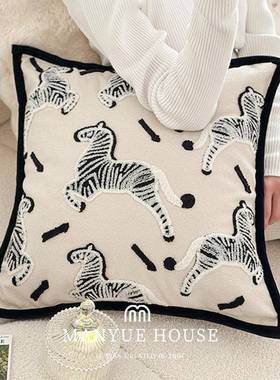 蔓越家轻奢腰厅沙发雪客10037227尼绒抱枕不靠垫靠枕靠枕抱枕套含