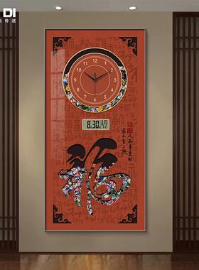 客优选玄关钟表挂钟204新款钟厅过道挂XY849392画电子万年历Z2百