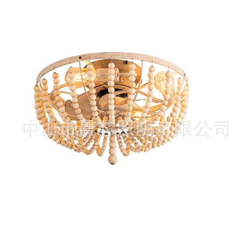 美式木珠道风无品牌/扇灯室客厅书房餐厅书走廊过波西米房亚麻绳,家装灯饰光源,风扇灯,淘宝优惠券,粉丝福利购,淘宝优惠卷