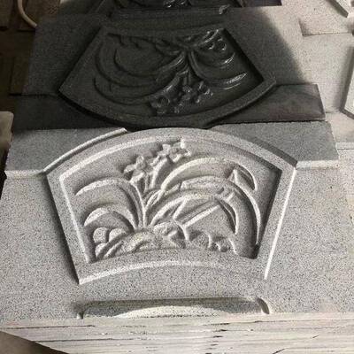 花岗岩大理石石芝麻白灰731路牙平硬石路缘石石道牙石大理板高度