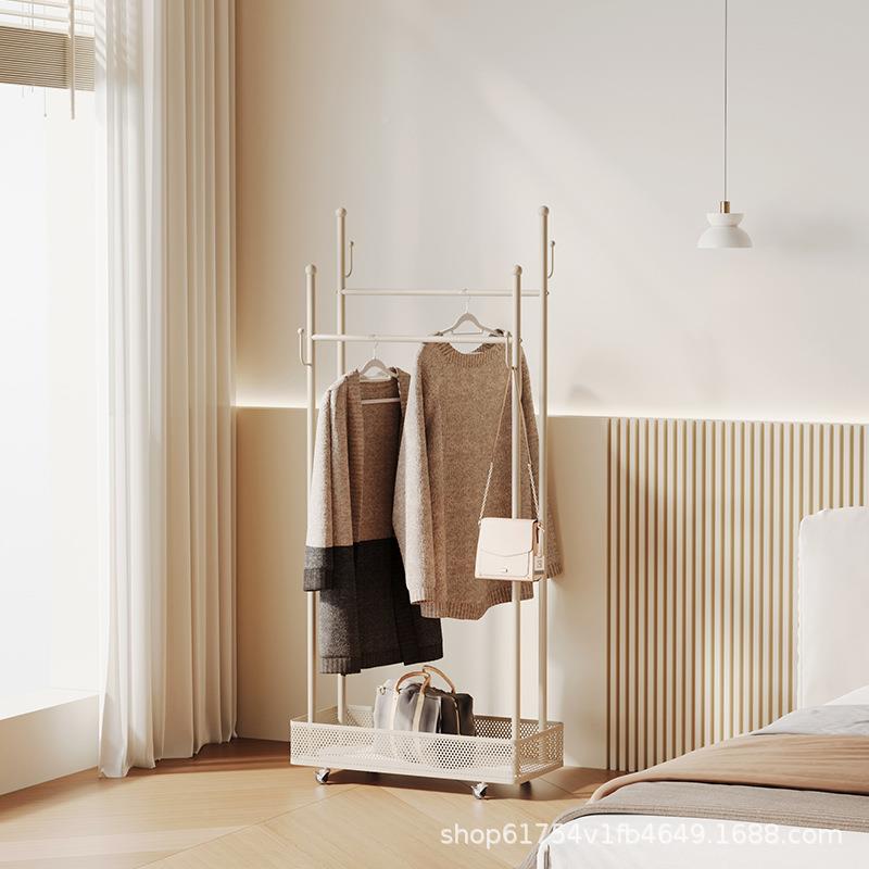 架C196可移动衣架落地衣卧奶油室风房间床边衣帽架家挂用网红衣服