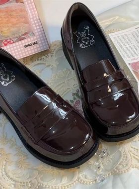 【奶乖制服鞋】 熊熊日报社 原创jk学生基础厚底单鞋中低跟