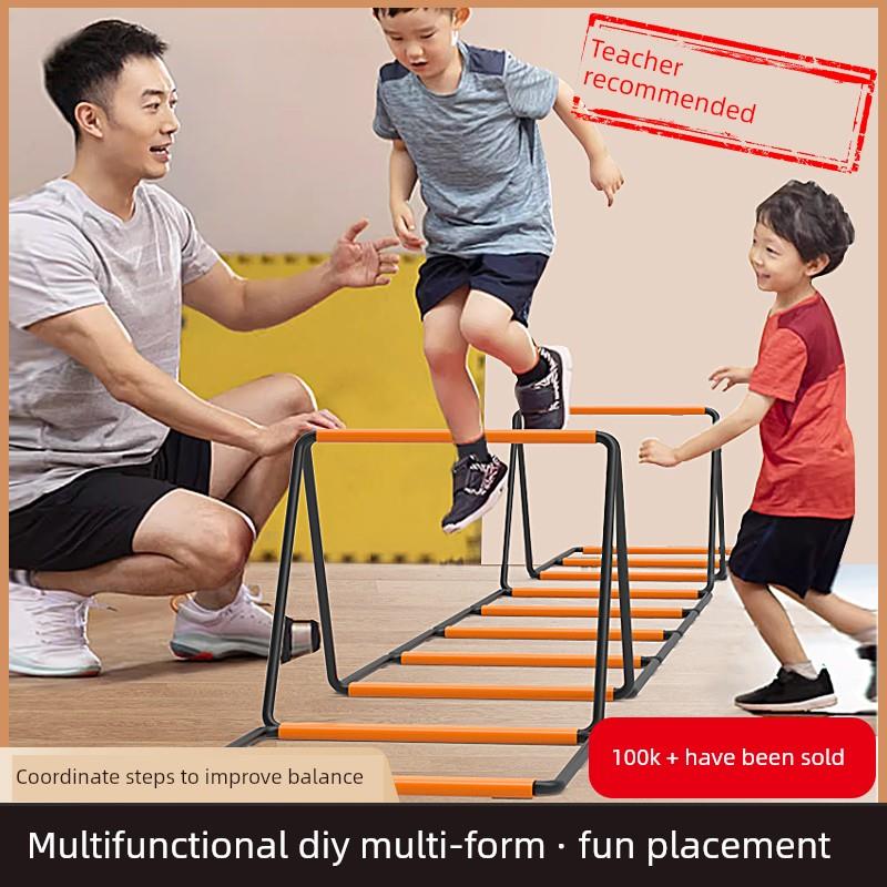 多功能蝴蝶敏捷梯折叠跳格梯跳格子跨栏架儿童体能训练器材软绳梯