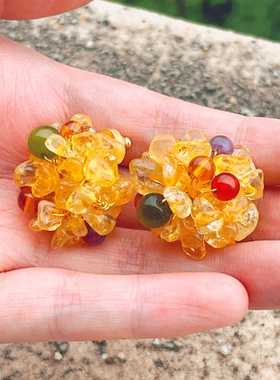 【黄晶辞岁】巴黎法式复古耳环女气质百搭简约时尚高级感优雅