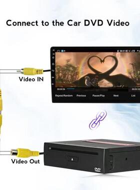 12V汽车安卓大屏DVD碟盒AV接口原车大屏CD机VCD放播器家用影碟机