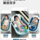 图迩婴宝儿号洗澡盆大浴桶浴盆坐躺小67524590叠孩家用宝可折幼儿