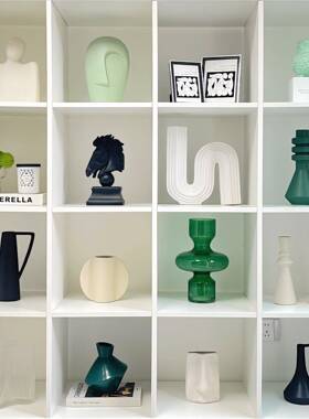 样板房现代酒柜客厅创意软装家居饰品摆件相架仿真花组合ZH2542