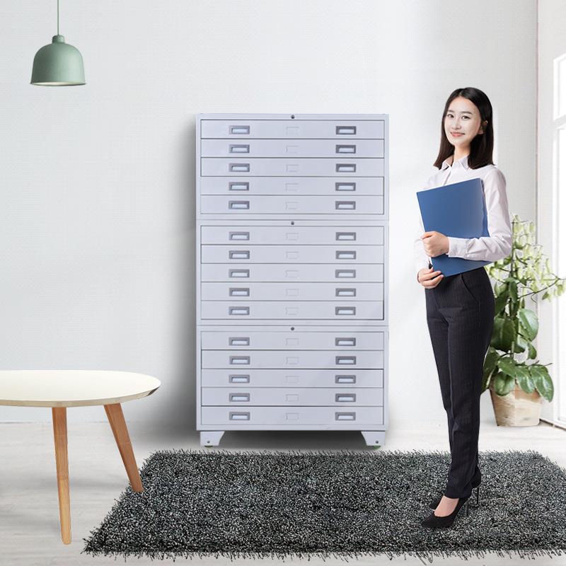 底图收纳柜建筑工程图纸文件铁皮柜书画存放柜A1图纸柜A0底图柜®