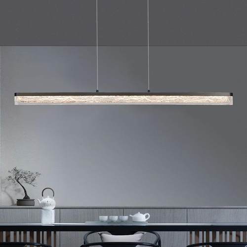 新中式餐厅吊灯后现代简约设计师长条形餐桌吧台书房极简茶室吊灯