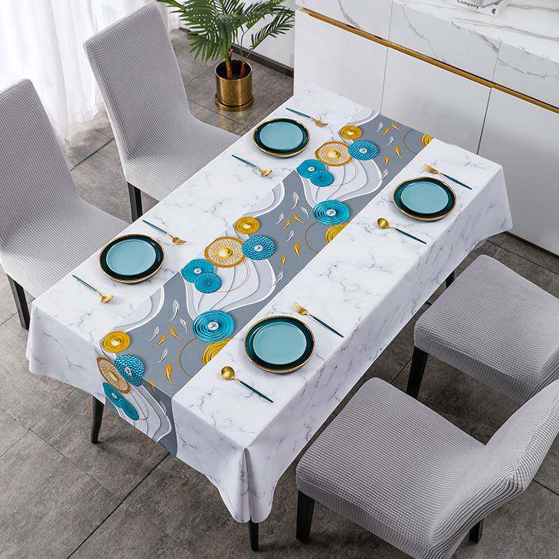 2022年新款餐桌垫家用椅子套套装桌布防水防油免洗凳子垫罩餐椅套