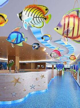 仿真热带鱼海洋动物家居饰品摆件装饰立体户外雕塑摆设热销