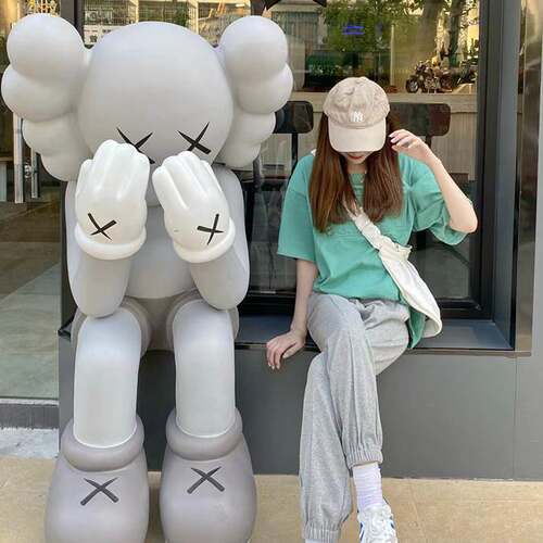 暴力熊雕塑 公仔芝麻街网红kaws大摆件 创意门店落地装饰摆设户外