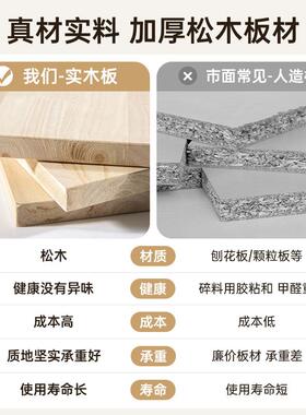 桌面实木物架松木纳简收易展示卧架小置型收纳架室家用多功能XYQ