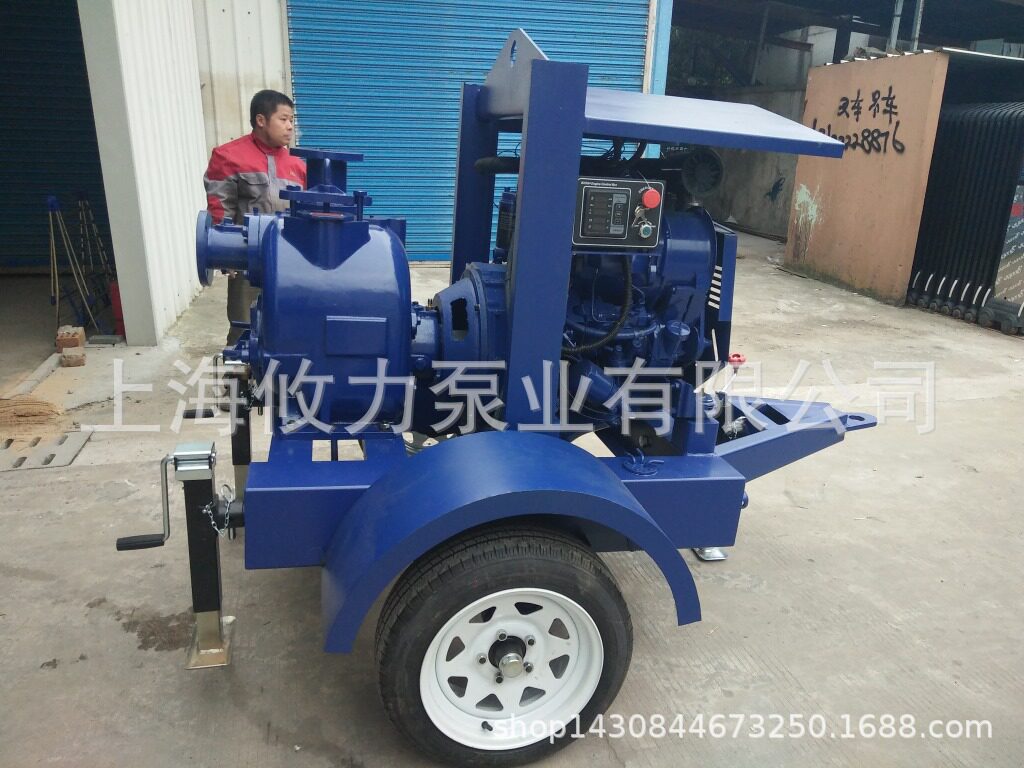 8寸移动排水泵 防洪防汛柴油机水泵 卧式离心自吸泵 应急抗旱水泵