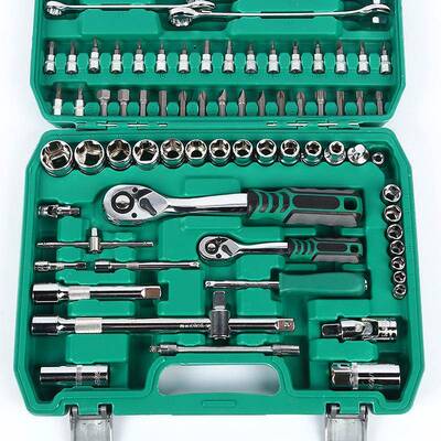 工装厂78件PC机汽修套PCU支O持LOG批头扳手套筒棘轮家用组合工具