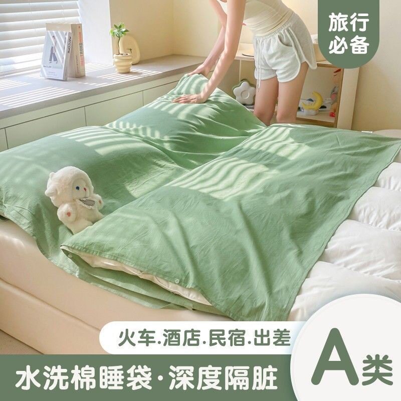 隔脏睡袋春秋夏季酒店便携式成人单人出差旅行宾馆床单非棉亚马逊